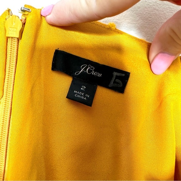 Womens J Crew Tiered Dress Long Sleeve Midi in Swiss Dot Item AG545 Boho Gold - Picture 5 of 9